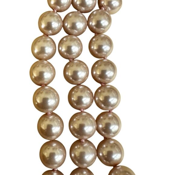 Heidi Daus "Secret Garden" Triple Strand Pearl Statement Necklace - Picture 10 of 12